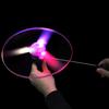 Large Light-Up Flying Saucer UFO Frisbee: Flashing Fairy Bamboo Dragonfly Toy for Kids