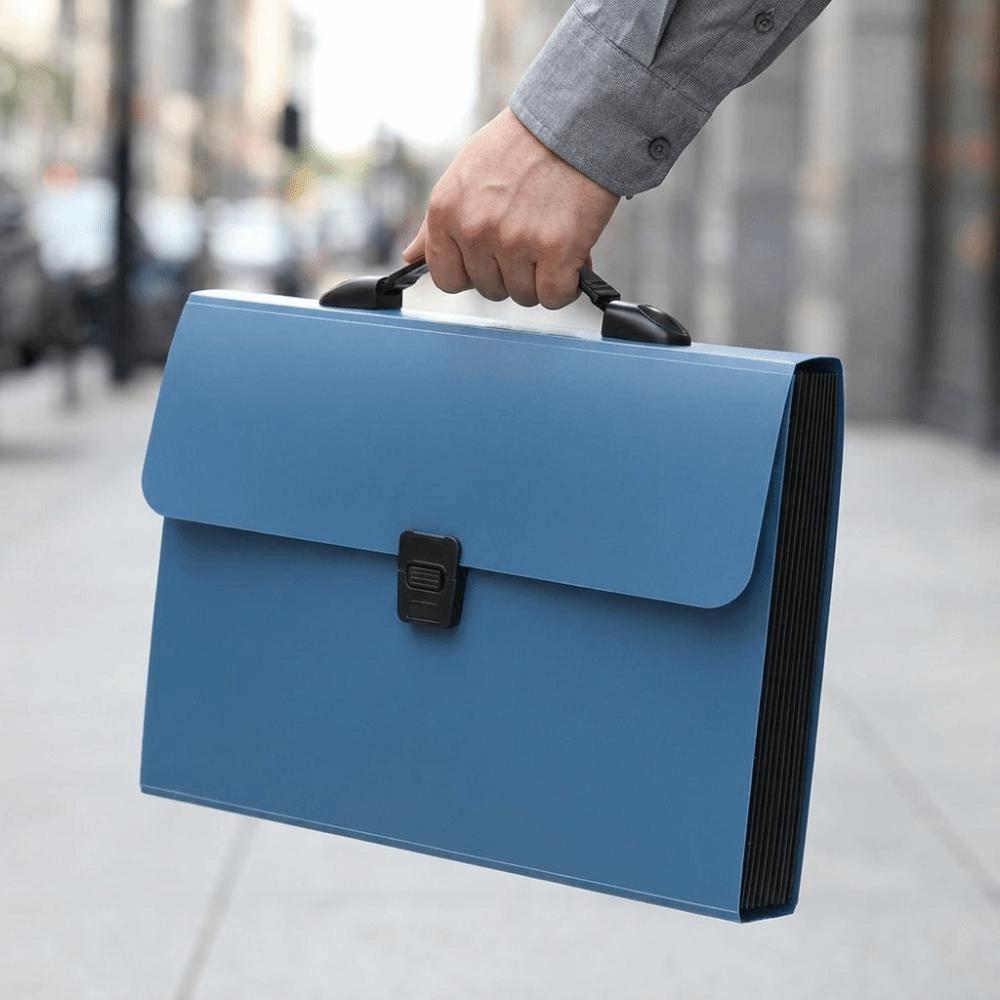 13 Layers Accordion File Folder Large Capacity Waterproof Expanding File Organizer Portable with Handle Document Storage Bag