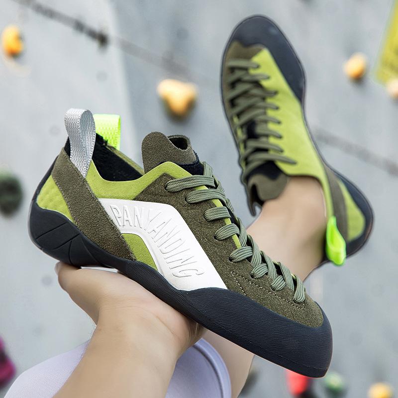 

Rock climbing shoes young men and women adult indoor bouldering professional entry non-slip beginner training field 46 зелений