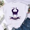 Summer Cartoon Villain T-Shirt Villain Princess Pattern Fashion T-Shirt Harajuku Streetwear White Cotton Top Unisex