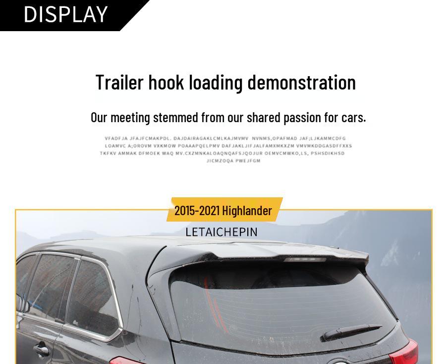 Enhanced Tow Bar for Toyota Highlander, Vellfire, RAV4, and Corolla Cross