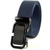 Men'S Belt Automatic Metal Buckle Imitation Nylon Webbing Outdoor Work Belt Toothless Automatic Buckle Casual Sports Canvas Belt