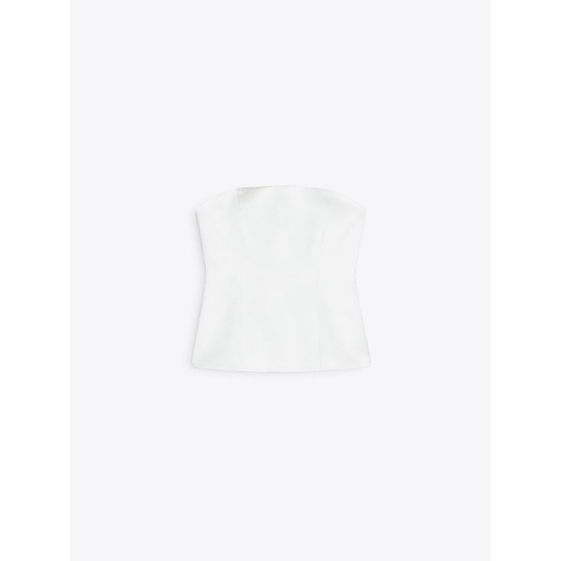 Za2025 Spring New Women's Clothing Sexy Strapless All-Matching Silk Satin Texture Tube Top Elegant Tops 2215650