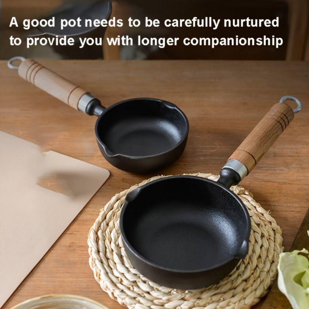 Thickened Non Stick Frying Pan Double Drip-Spouts Mini Cooking Pot Cooking Pot  Induction Cooker