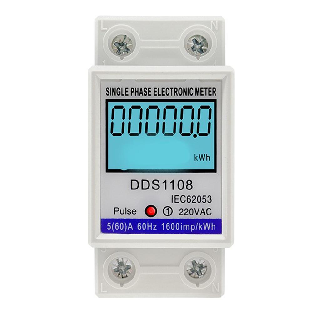 Kein Reset-Knopf Energiezähler Kunststoff mit Hintergrundbeleuchtung