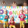 Farewell Event Backdrop Donut Themed Sweet Celebration Banner Dessert Party Banner Festive Pattern Donut Theme Banner