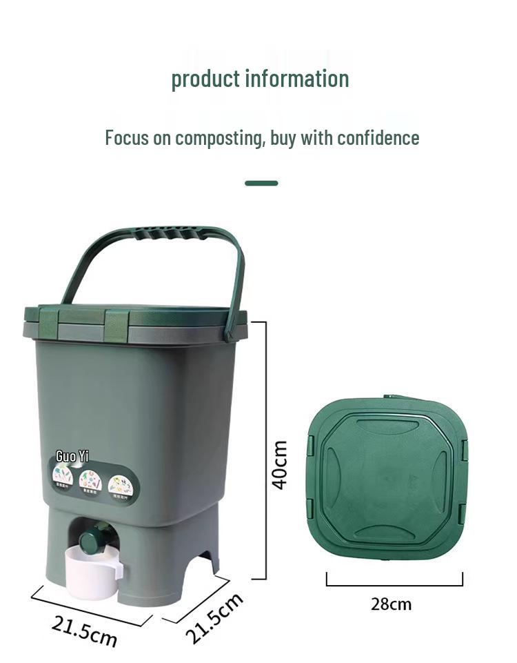 GuoYou 15L Compost Bin with Bokashi EM for Kitchen Waste - Free Shipping