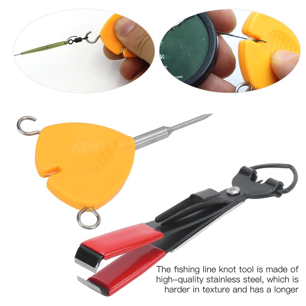 Multi Puller Tool Fishing Line Knotting Knotless Knot Tool with Nail Clipper Fishing Tackle