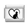 Cute Laser Engraving DIY Italian Charm Bracelet Butterfly Cat Heart Fish Music Beads 9MM Stainless Steel Personalized Jewelry