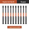 Tungsten Steel Anti-slip Phillips Screwdriver Bit Set - Super Hard, High Hardness, Strong Magnetic, for Electric and Hand Drills.