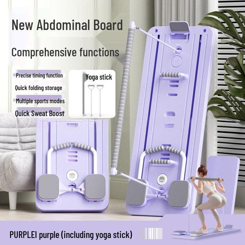 Multifunctional Fitness Board with Phone Holder for Pilates and Yoga