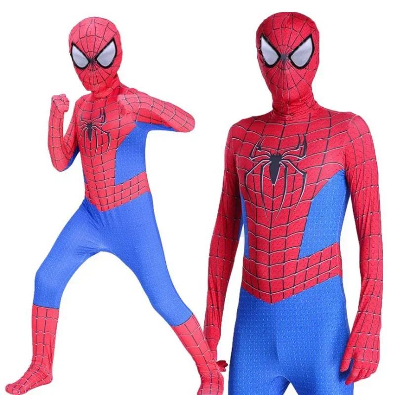 Spider Man Cosplay Costume Zentai Costume Superhero Bodysuit Spandex Jumpsuit Suit for Child Kids Adult