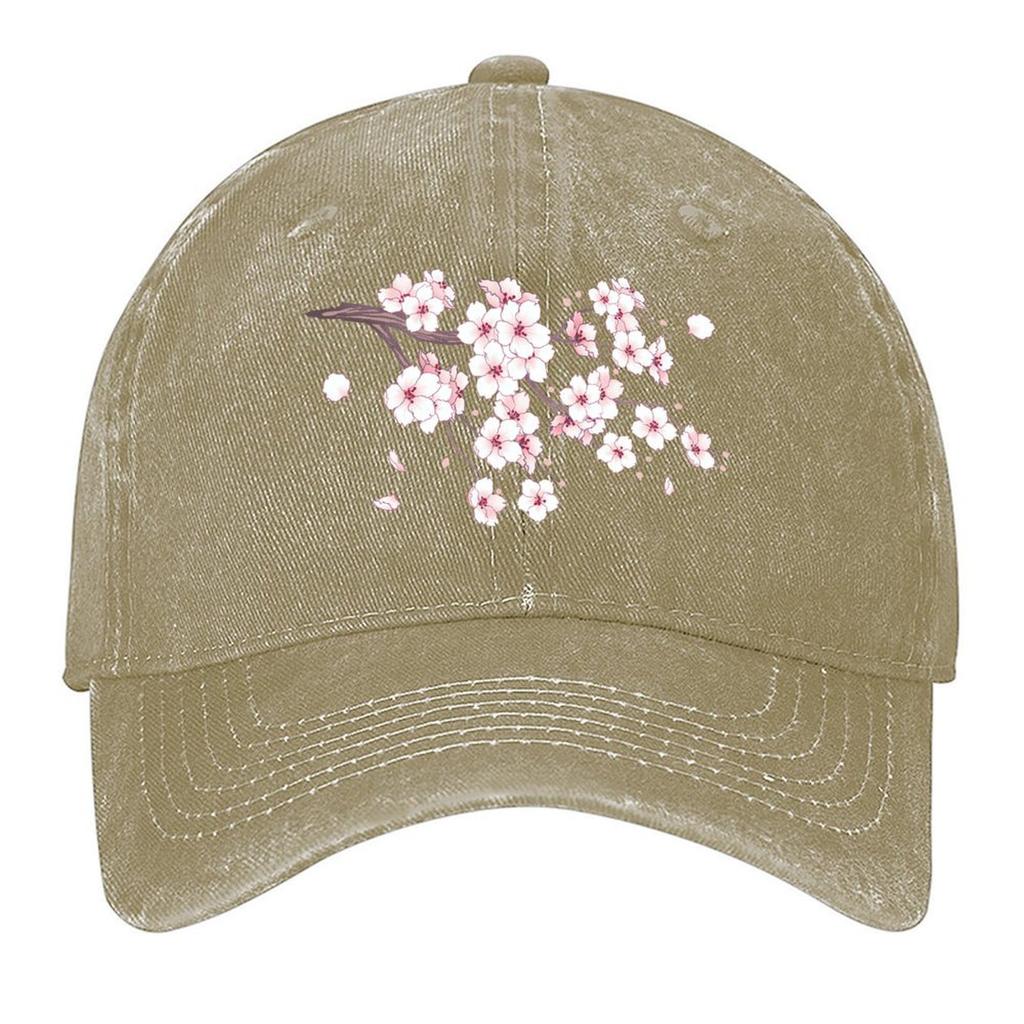 2026 Falling White Sakura Cherry Blossom Baseball Cap Beach Hiking Hat Luxury Man Cap Sun Cap Boy Child Women's
