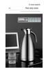 304 Stainless Steel 2L Vacuum-Insulated Coffee Pot, Large Capacity Cold Water Thermos