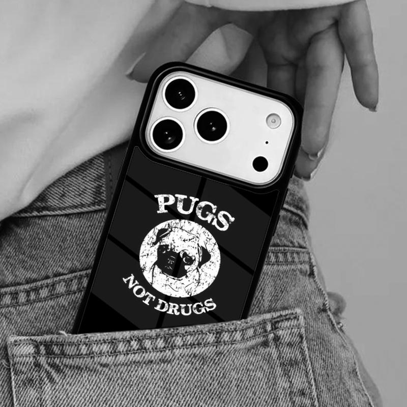 

Funny Cartoon Pug Phone Case for iPhone 16e 15 14 13 12 17 Pro Max Plus Air 17pro Cover Coque iPhone Air