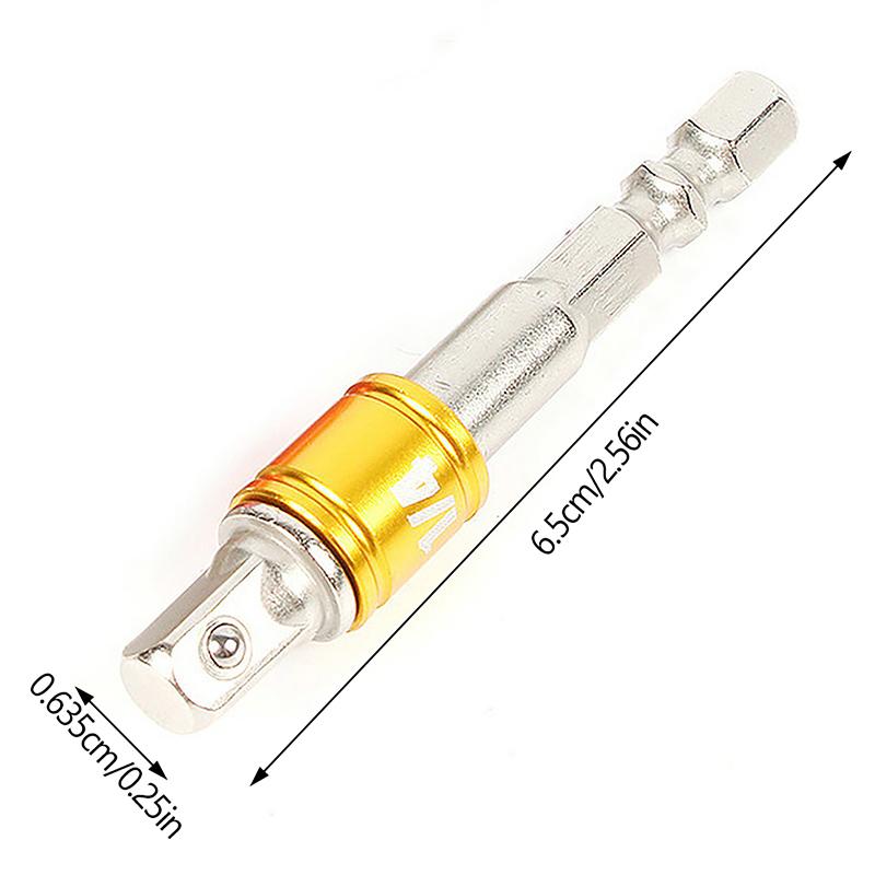 

Ударопрочный адаптер для гнезда, удлинитель, шатун, повороты, электрическая дрель, высокоскоростной гайковерт 1/4 , 3/8 , 1/2 для шестигранного ключа жёлтый