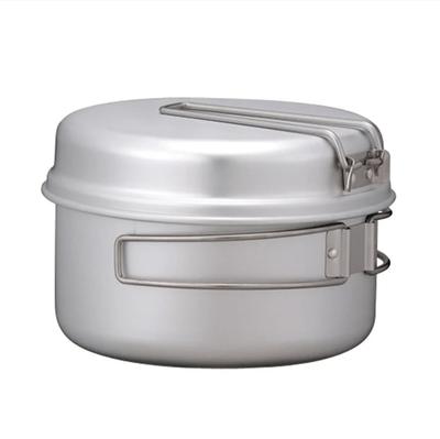 Snow Peak Aluminium Personlig Kokset med 2 Kastruller och 2 Idealiskt för Utomhus och Katastrofberedskap Set, Stapelbart, Lock, SCS-020R, Camping, Aktiviteter,