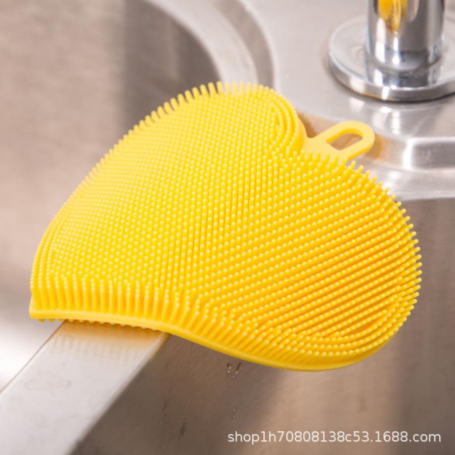 3 Stück Silikon Spülbürste Reinigungsbürste Haushaltsreinigungstuch Antihaft Öl Topf Spezielles Ultrafeines Tuch Leicht zu Reinigen Beschädigt Beschichtung nicht