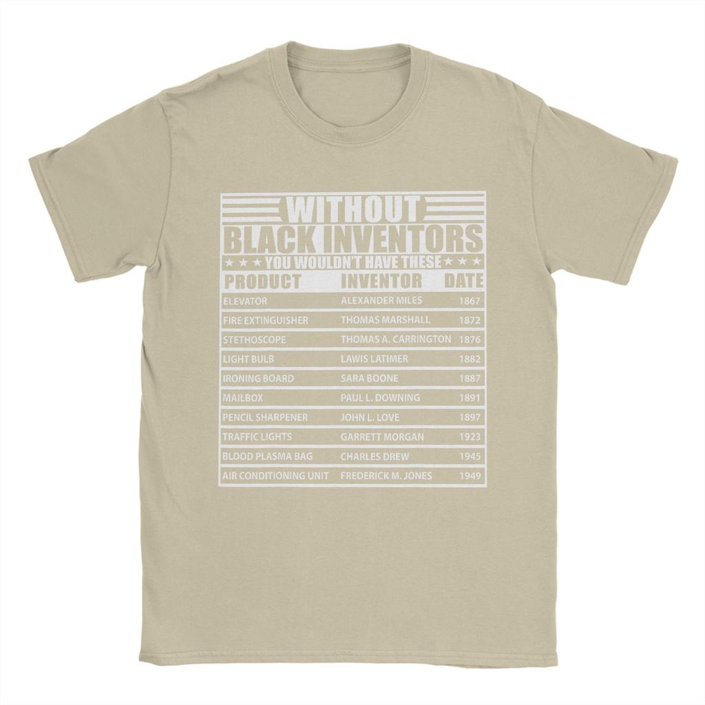 History Of Forgotten Black Inventors Black History Month Mens T Shirt  Tees Short Sleeve Crew Neck TShirt Pure Cotton Tops