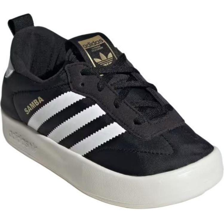 Adidas Originals Samba Home Icons Comfortable Versatile Non-Slip Durable Low-Top Kids Sneakers Kids Sneakers Black White IH0266