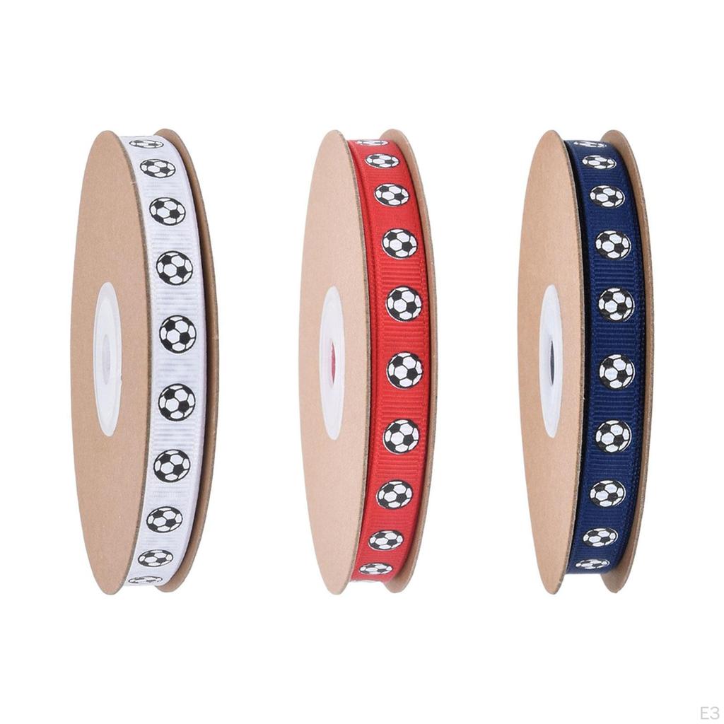 Fußballband 19,9 Yards lang 1 cm breit Sportmuster zum Basteln Geschenkverpackung