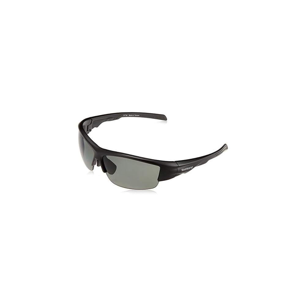 

Shimano HG-066N Polarized Fishing Sunglasses, Water-Repellent Half-Fishing Glasses, Matte Black/Smoke, Free Size