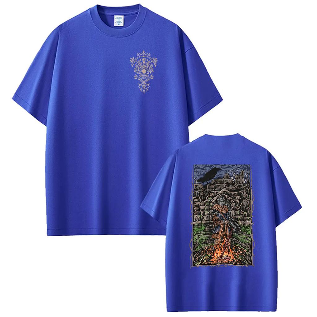 Dark Souls Game Player 2026 Graphic T Shirt Mens Retro Oversized Fashion Tshirts Casual Cotton Short Sleeve Tshirt Streetwear