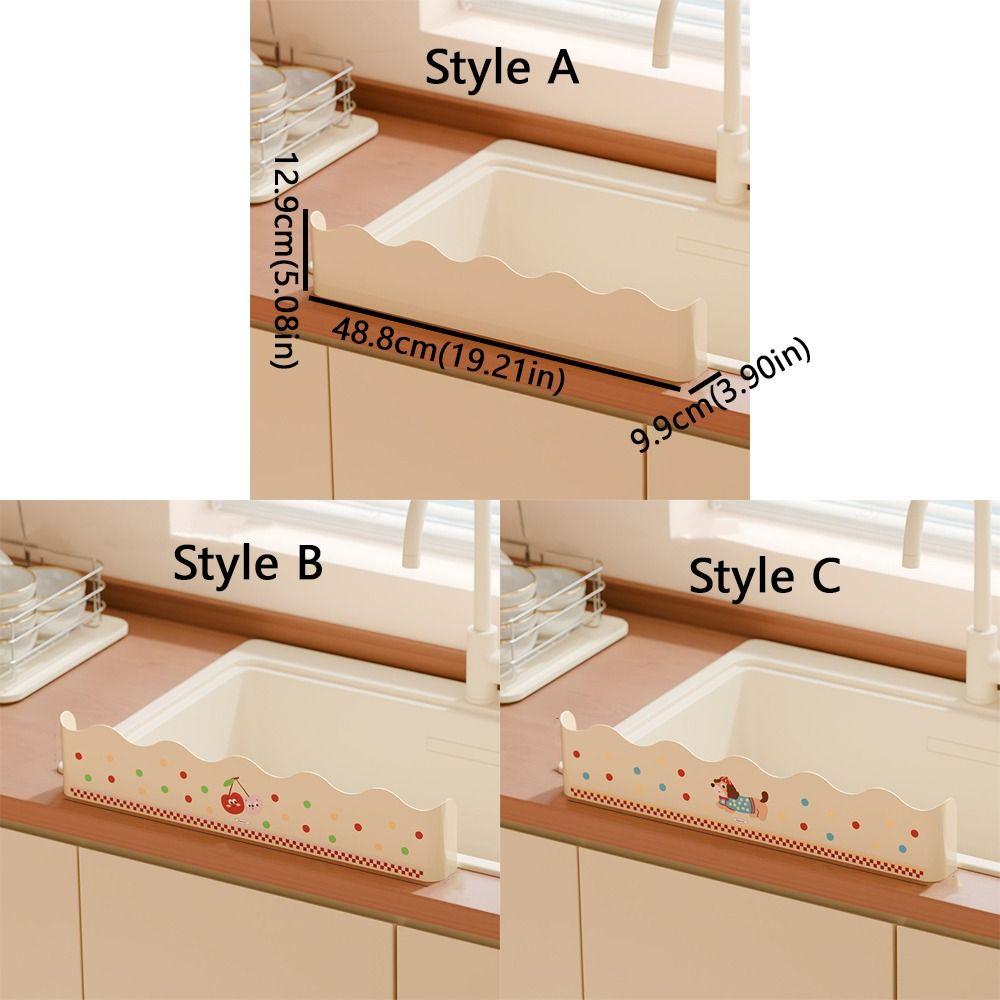 Oil-Proof Kitchen Sink Baffle Suction Cup Waterproof Baffle Water Blocking Board  Washing Dishes