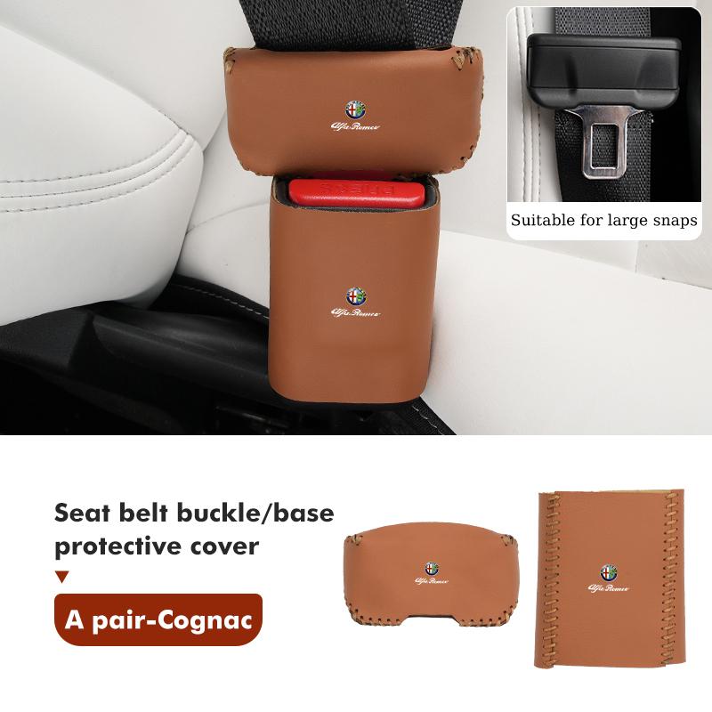 OTFDU1 For Alfa Romeo Anti-collision Scratch-proof Car Seat Belt Buckle Protection Cover 159 Giulietta Giulia 147 Mito 156 159 166 GT
