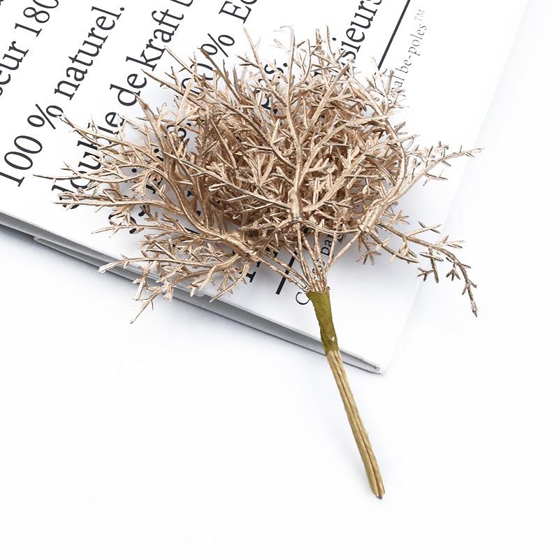 4/8pcs Artificial Plants Christmas Tree Leaves Vase Home Room Decor Wedding Party Bridal Accessories Clearance Diy Gifts Plastic