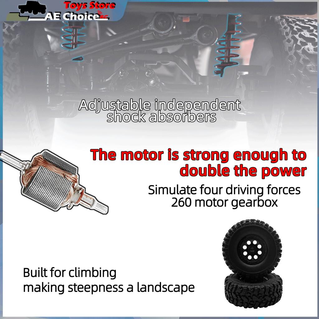 Wpl C54 C54-1 2.4G Rc Car Remote Control 4X4 Off Road Lc80 Model Led Light 1/16 Climbing Rc Truck Electric Toy Car Gift For Boy