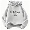 Mode Milano Italien Brief Aufdruck Lustiger Hoodie Kinder Y2k Kinder Sweatshirt Kapuzenpullover Freizeit Kapuzenpullover für Jungen Mädchen Kleidung