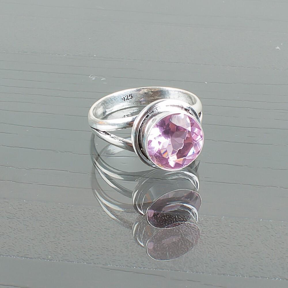 Morganite Gemstone 925 Sterling Silver Jewelry Handmade Ring Gift For Husband RR-11-10
