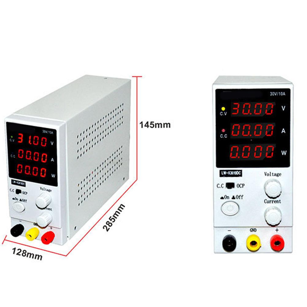 K3010DC Adjustable DC Power Supply, Voltage Regulator, 4-Digit Display Including Overcurrent And Short-circuit Protection