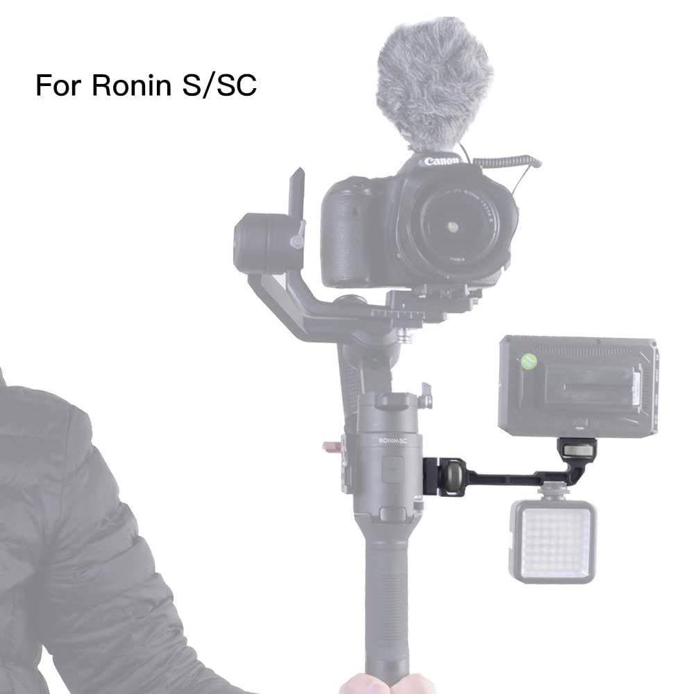 Weebill SC Kameramonitor-Halterungsverlängerungsplatte mit drehbarem Magic Arm und Gewinde-Blitzschuhhalterung für DJI Ronin S/Ronin 1/4" S/SC/RS2/RSC2/Crane