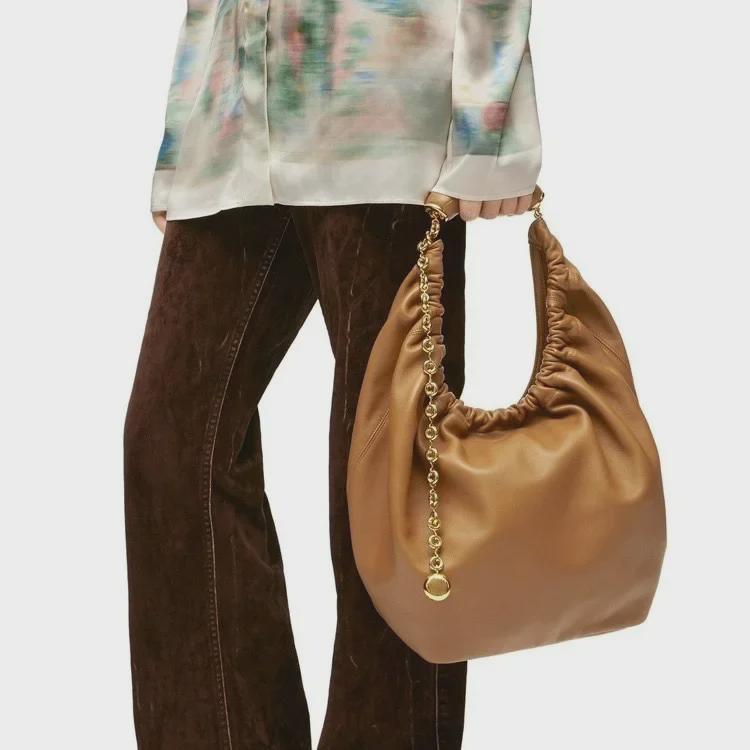 High-Quality Luojia Soft Leather Chain Shoulder Bag