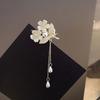 1PC Mori Elegant Lily of The Valley High Imitation Pearl Edge Clip Flower Temperament Fashion Fringed Hairpin