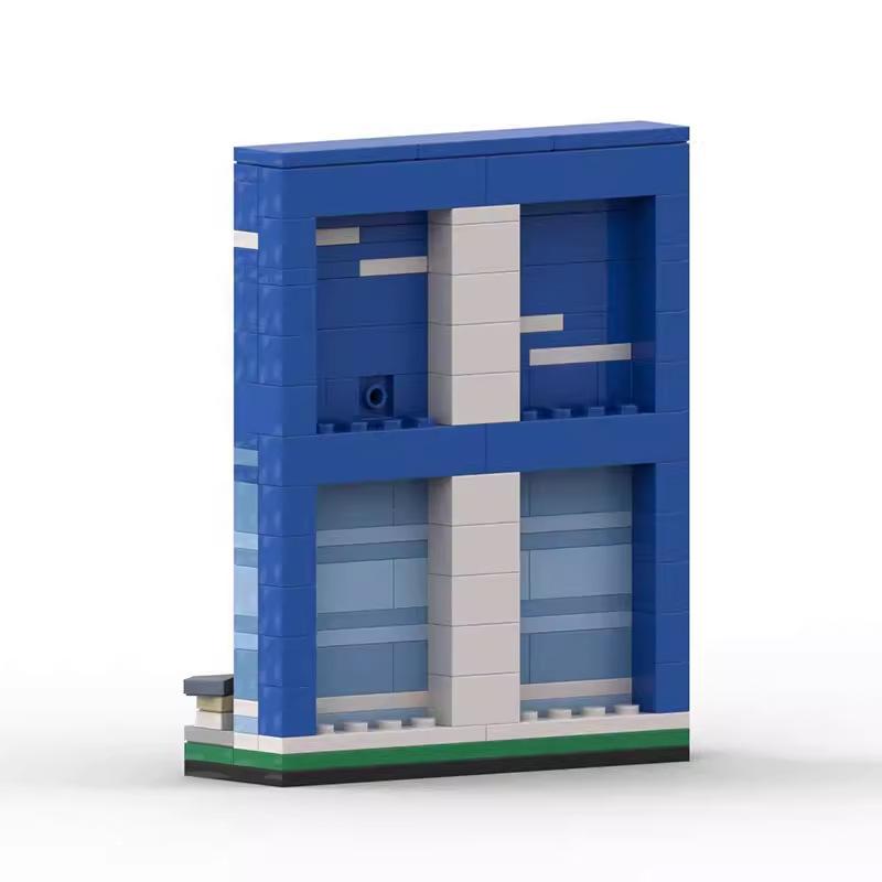Creative Small Scene Building Blocks Suspension Bridge City Postcard Assembly Assembly Toy Ornaments