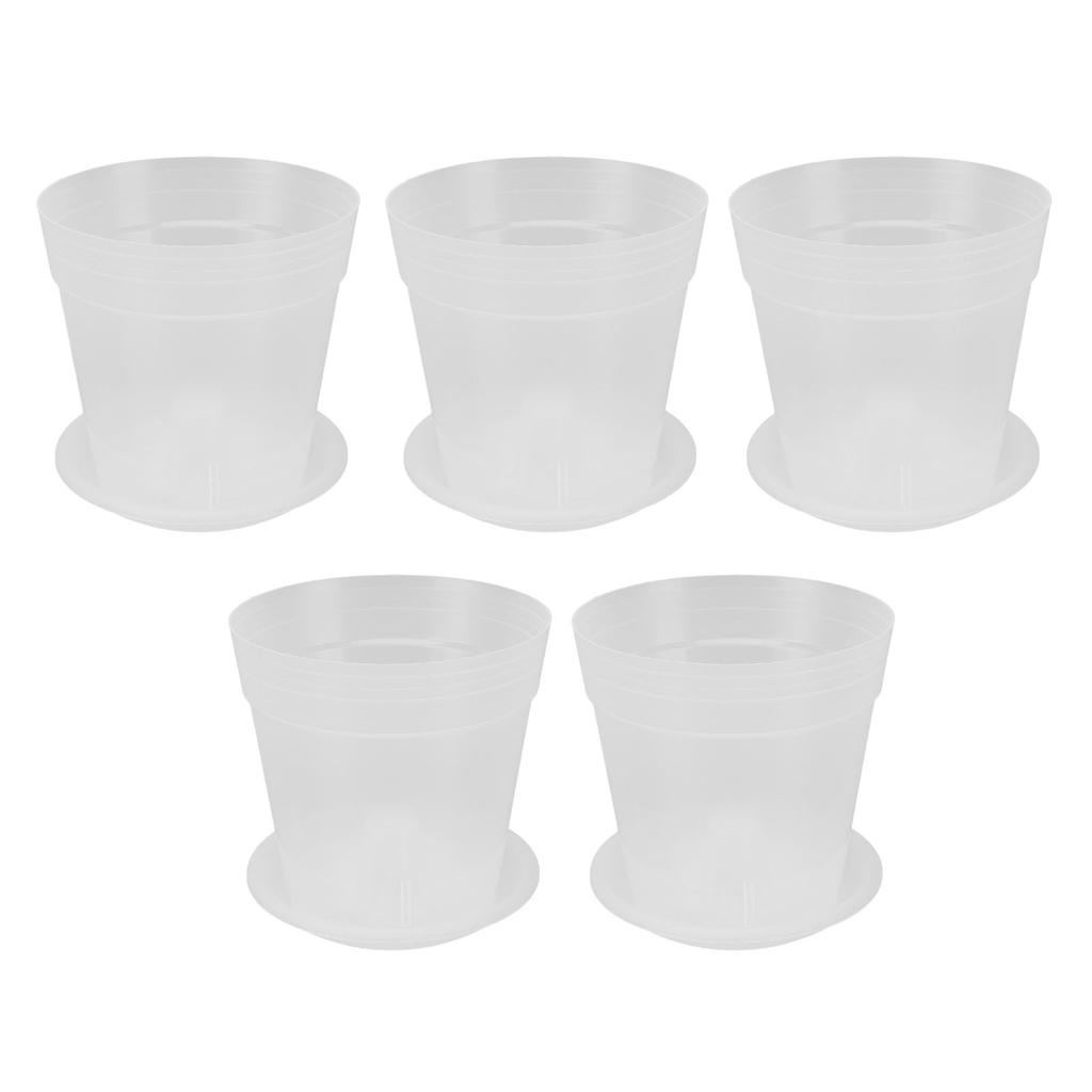 5 st Orkidekrukor med Hål Fat Inomhus Klar Plast Växtkruka Set Optimal Dränering för Hemma