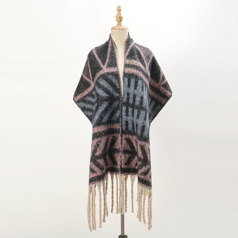 Winter Thick Pashmina Shawls Tassels Scarf Woman Warmer Scarves Fashion Long Wraps Cashmere Like Muffler Neckerchief Bandelet
