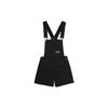 Solid Color Adjustable Strap Casual Overalls Women Overalls Black A5TB6-001
