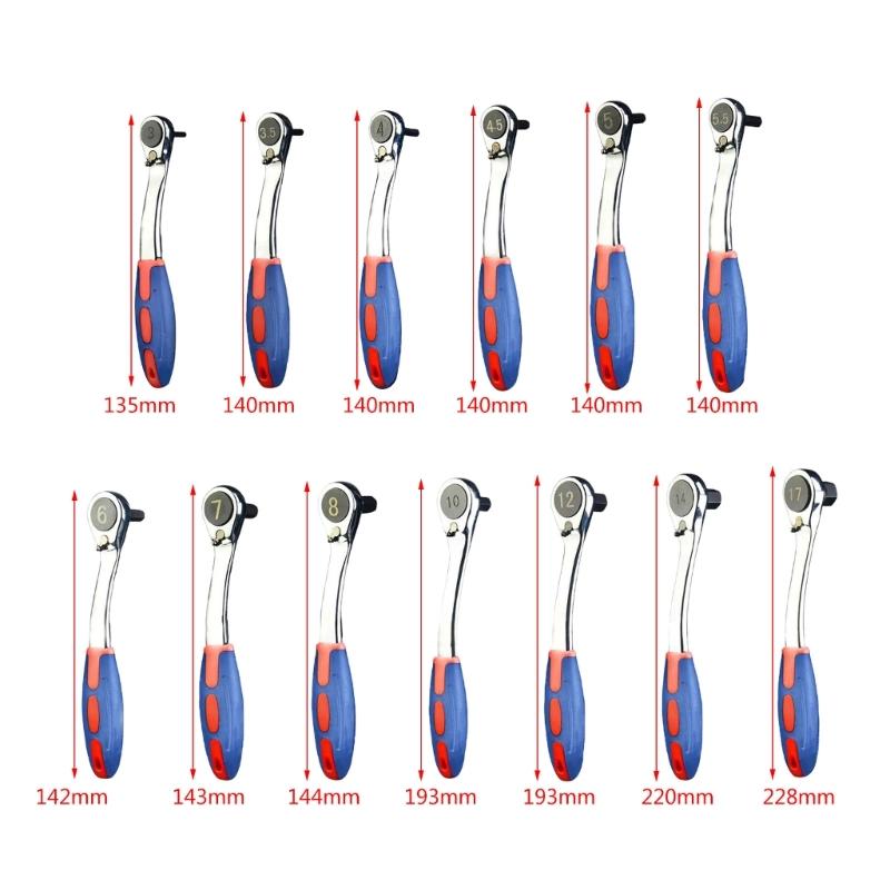 Mini Ratchet Wrench 72 Teeth Quick Socket Batch Head Ratchet Wrench Rod Screwdriver Bit Tool Wrench Repair Hand Tool
