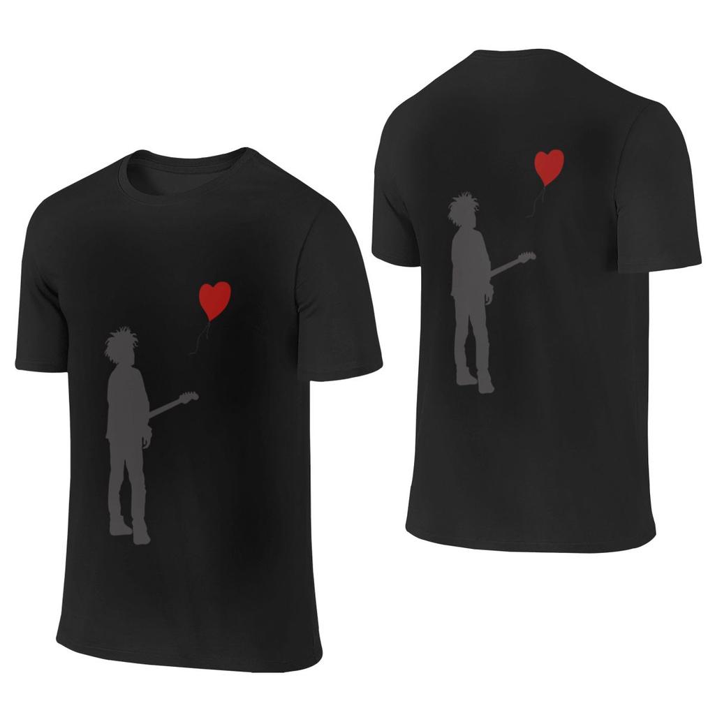 Robert The Cure Smith X Banksy T-shirt Reversibile Business Casual Stile Coreano Collo a Coste Pigro Maglietta Basic