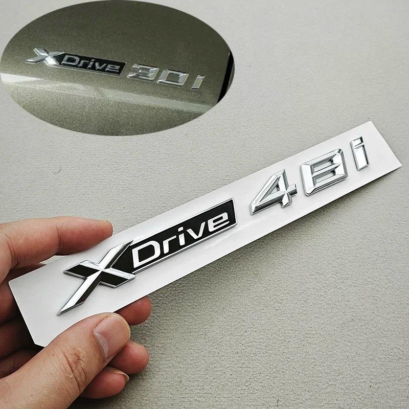 BMW X1 X2 X3 X5 X6 F15 F16 F25 F30 Logo Cromato Emblema XDrive Distintivo Baule Auto 18i 20i 23i 25i 30i 35i 40i 45i 48i Accessorio ut2