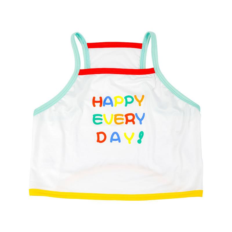 

Summer vest vest vest dog clothes halter top summer air conditioning shirt bottoming shirt fresh color scheme dog clothes S