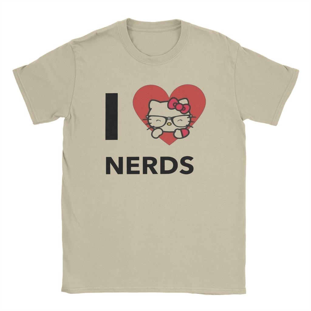 Men's I LOVE NERDS T-Shirts  Cotton Tees Summer Vintage Short Sleeve T Shirt O Neck Popular Pattern Tee Shirt New Arrival