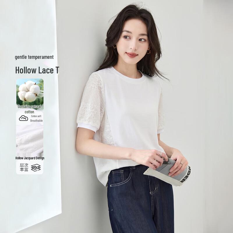 

Women s Cotton Blend Thin Short Sleeve Batwing T-Shirt M