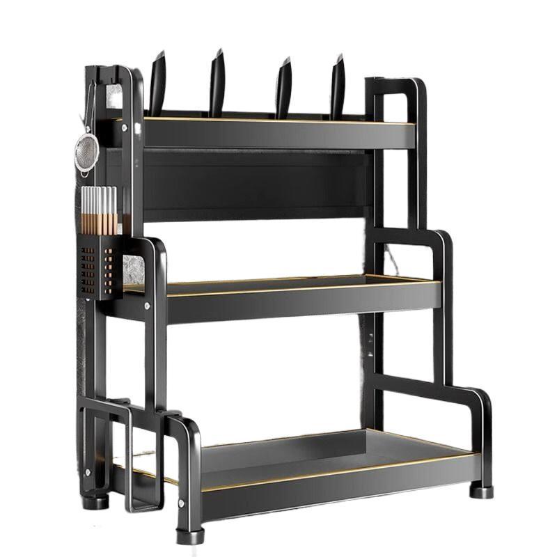 Multifunctional Kitchen Countertop Seasoning Rack with Salt Storage Jars