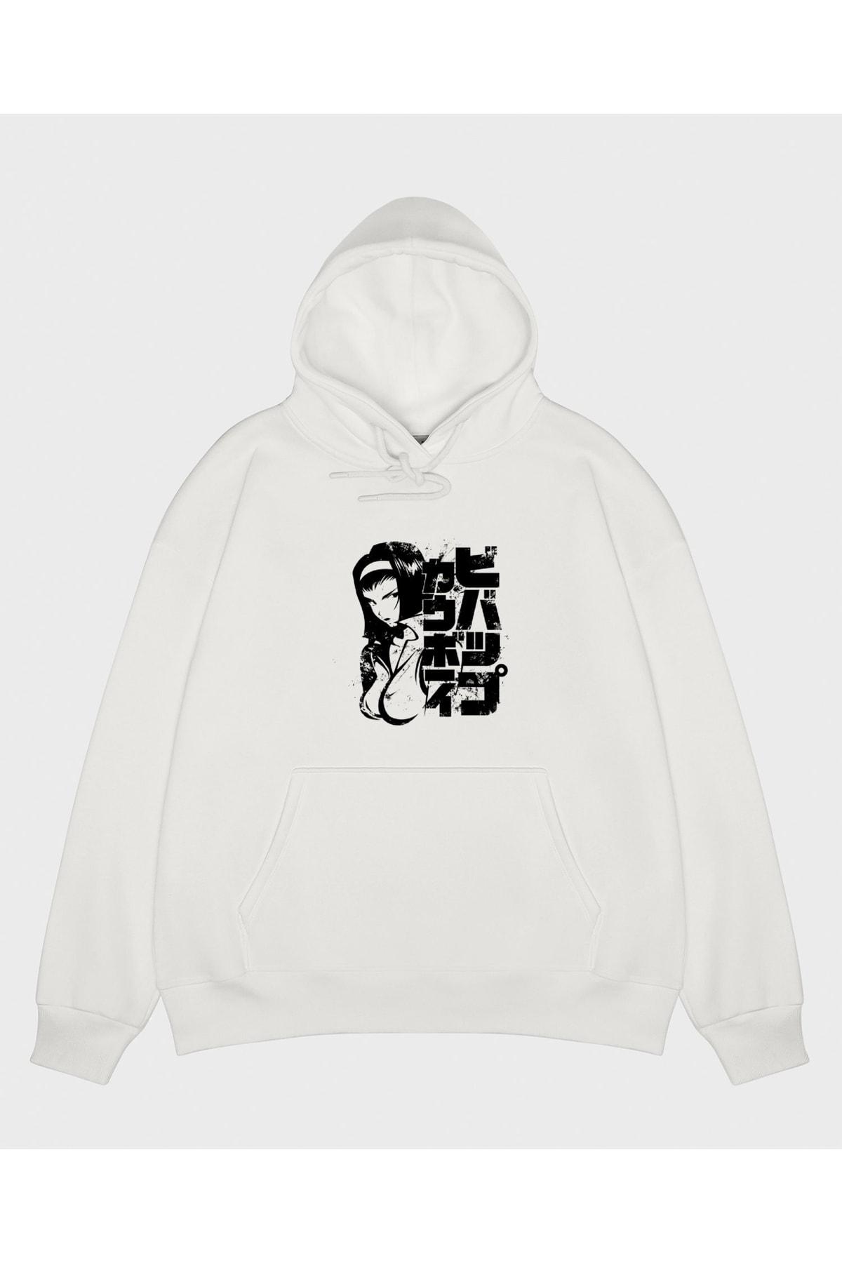

Unisex Ekru Kapşonlu Sweatshirt 059 Faye Blk Jap