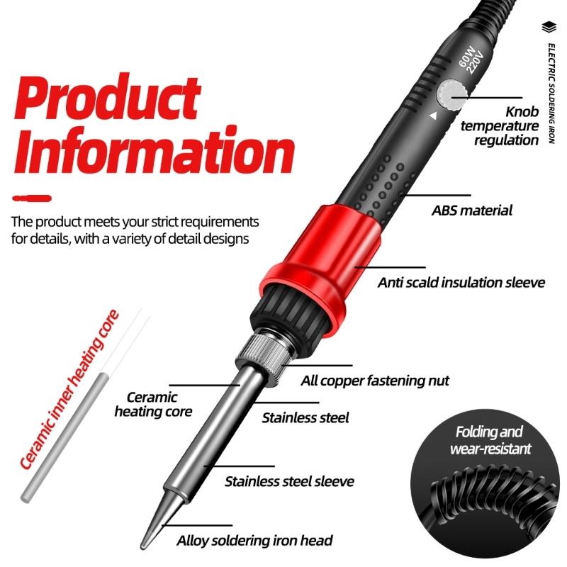 Precise SL104 Soldering Iron Set Welding Tool Adjust Temperature 200-450℃ Fast Heating Fine Soldering Crafting Tool